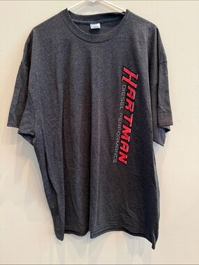 Harman Charcoal Short-Sleeve Tee with Red Vertical Logo